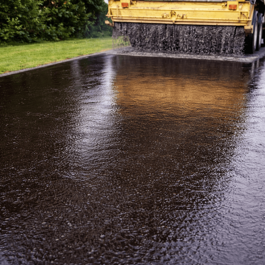 Tar and stone laying